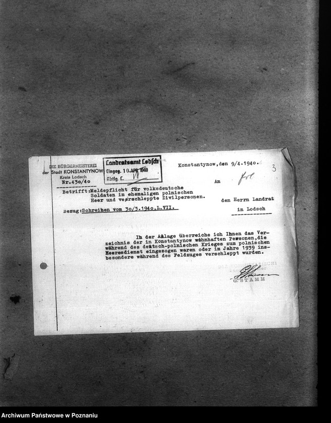 Obraz 7 z jednostki "Amtliche Meldungen Kreis Litzmannstadt (Łódź)"