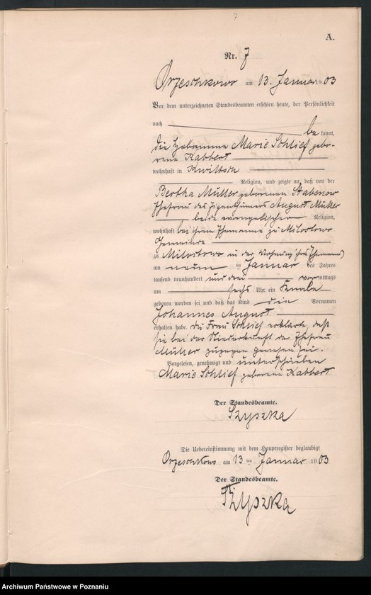 Obraz 10 z jednostki "Księga urodzeń"