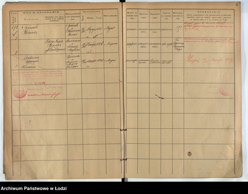 Obraz 4 z jednostki "[Księga ludności stałej m. Łodzi guberni piotrkowskiej nr domu 592-604]"