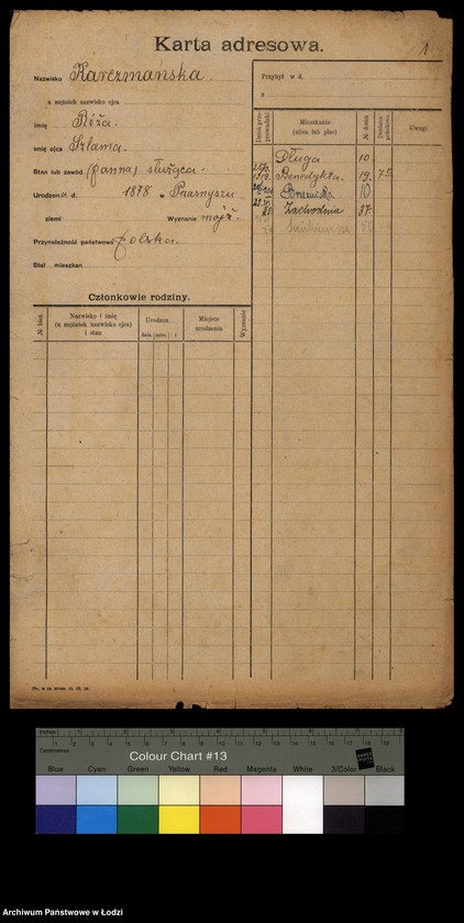 Obraz 3 z jednostki "[Spis ludności Łodzi] Karczmańska - Karnowski"
