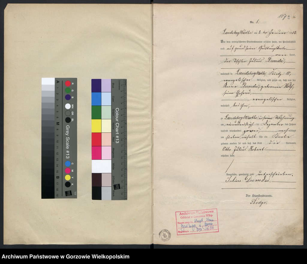 Obraz 3 z jednostki "Geburts Register"