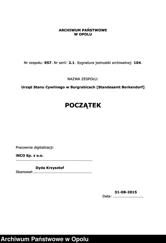 image.from.unit.number "Geburts-Register (Neben-Register) Standesamt Borkendorf 1910 No. 1 bis 60."