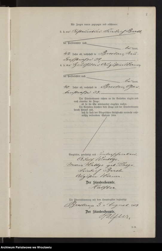 image.from.unit.number "Heiraths-Haupt-Register Breslau II 1909 Band 4"