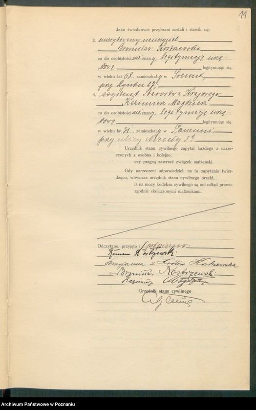 Obraz 13 z jednostki "Księga miejscowa małżeństw tom III [Rejestr główny małżeństw]"