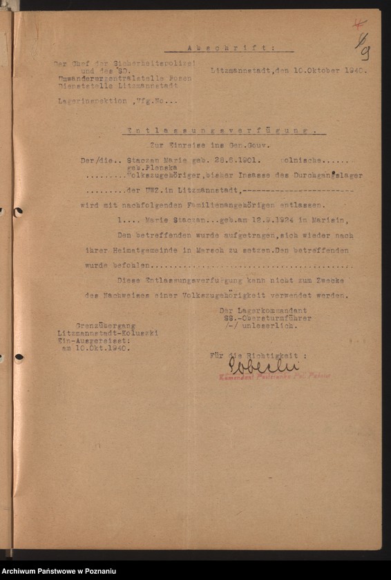 Obraz 12 z jednostki "[Pisma w sprawie sporządzenia spisu obywateli amerykańskich narodowości polskiej i sprawa wydania ruchomości należących do wysiedlonego polskiego policjanta]"