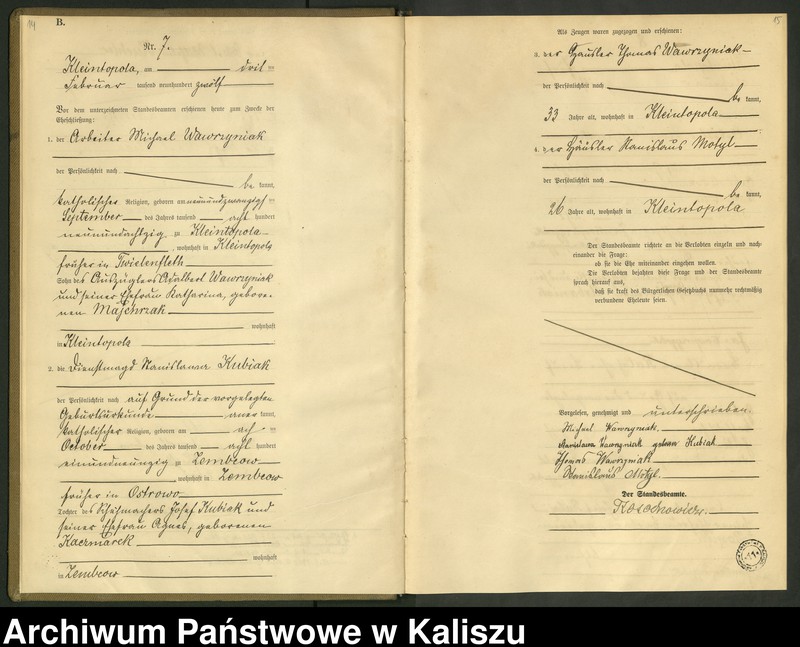 Obraz 10 z jednostki "[Księga małżeństw]"