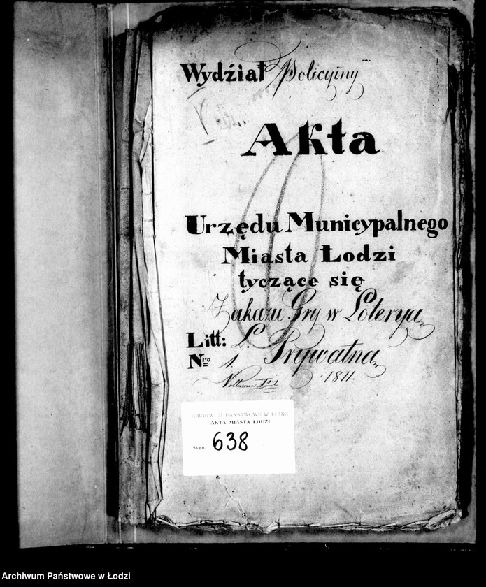 Obraz 5 z jednostki "Akta tyczące się zakazu gry w loterię prywatną"