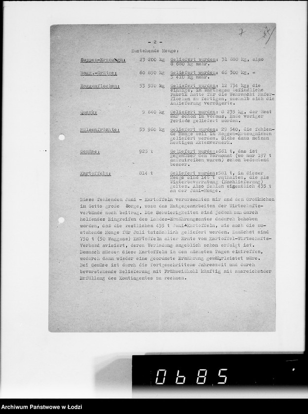 Obraz 11 z jednostki "Aktennotizen und Berichte [dotyczące spraw ogólnych Getta w Łodzi oraz jego utworzenia]"