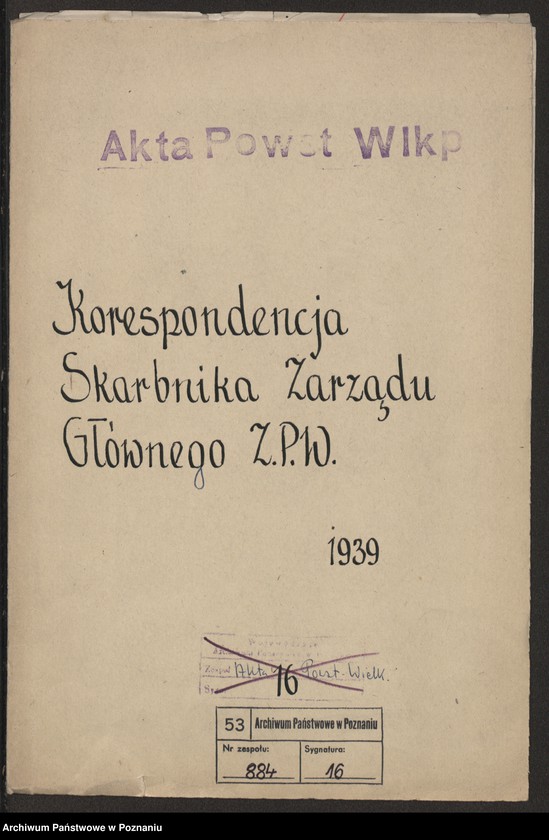Obraz 3 z jednostki "Korespondencja skarbnika Zarządu Głównego Związku Powstańców Wielkopolskich."