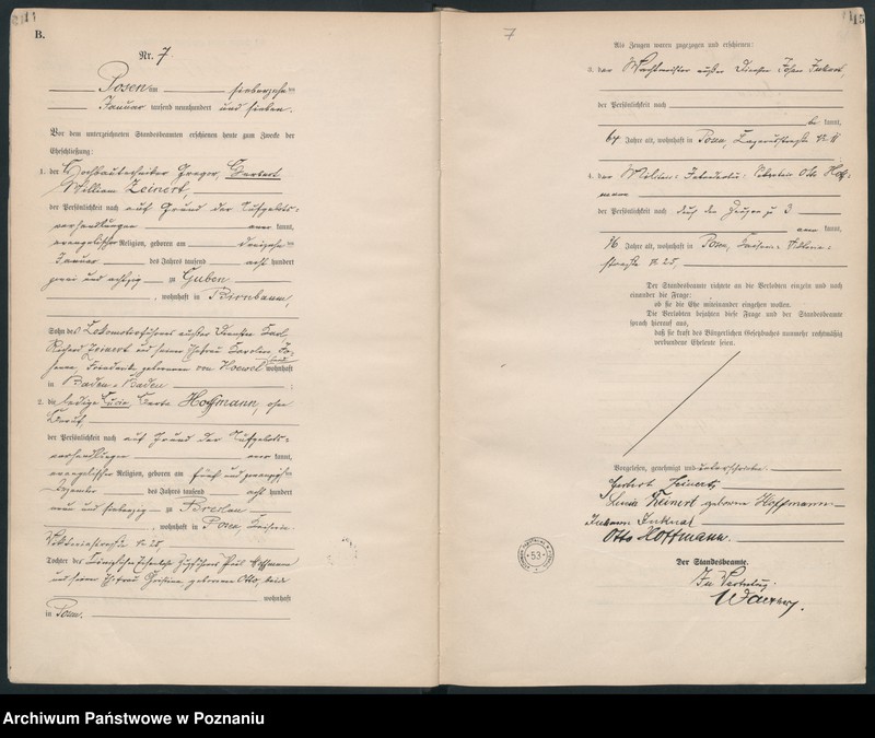 Obraz 9 z jednostki "Księga miejscowa małżeństw [Rejestr główny małżeństw]"