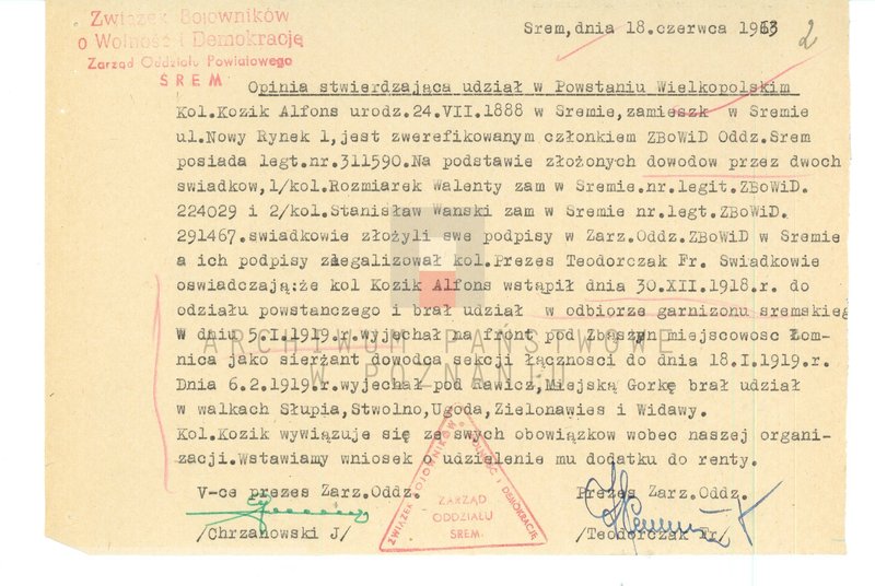 Obraz 16 z jednostki "Życiorysy powstańców wielkopolskich: K - tom X /Kozik Alfons - Kręglewski Edmund/."