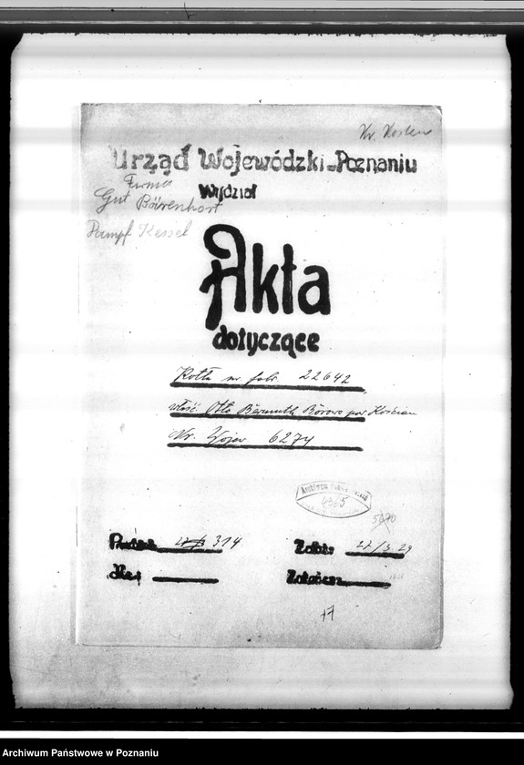 Obraz 4 z jednostki "Fabryka cykorii w Borowie pow. kościański własność O. Bernutha nr woj. kotła 6294"