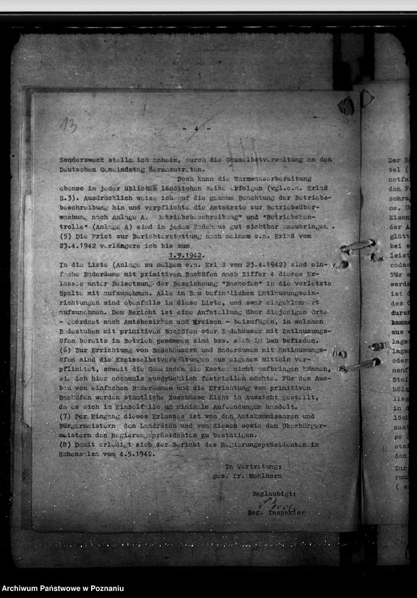 Obraz 17 z jednostki "Bestattung menschlicher Leichen. Überwachung der Lager des Bundes Deutscher Mädel. Bekämpfung der Verlausung. Typhussonderermittlung"