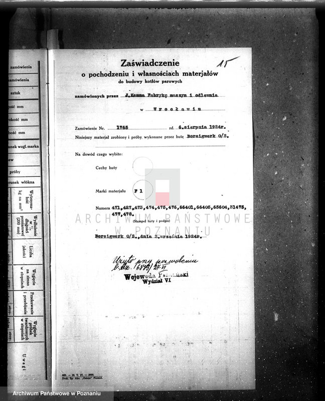 Obraz 19 z jednostki "Majętność Wronów pow. krotoszyński, własność Claassen nr woj. kotła 6064"