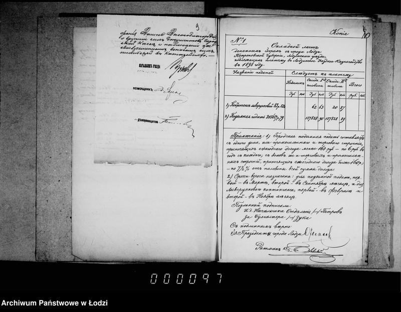 Obraz 10 z jednostki "O raskladkach kazennej i dobavočnoj 50% podymnoj podati za 1898-1899 goda"