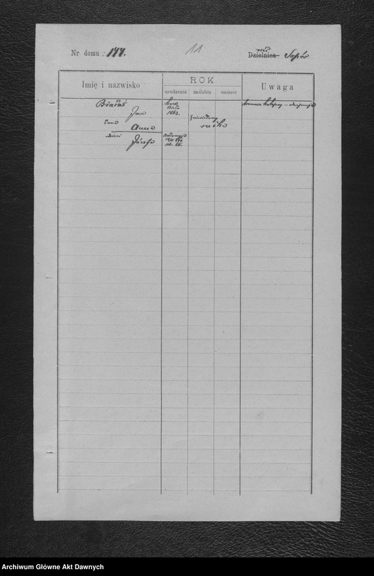 Obraz 14 z jednostki "Parafia: Kołomyja. Dekanat: Kołomyja. Spis imienny parafian pro pago Sopów. [Spis imienny parafian dla wsi Sopów]."