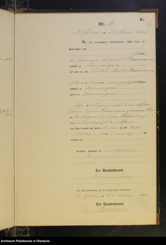 image.from.unit.number "Sterbe-Neben-Register Nr 1 - 25"