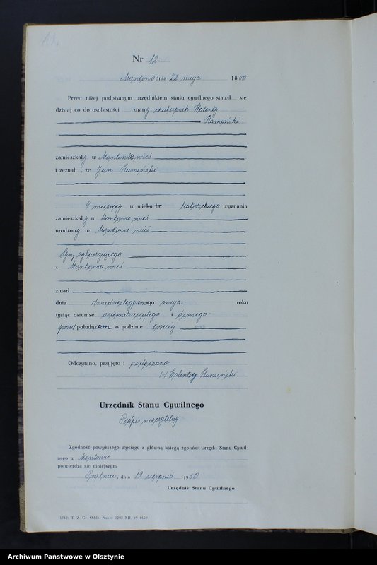 image.from.unit.number "Księga zgonów Nr 1 - 38,1 - 42,1 - 45 i 1 - 62 /brak lat 1890 - 1895/ /przepisana w języku polskim z oryginału niemieckiego w dniach16.07.-22.08.1950"