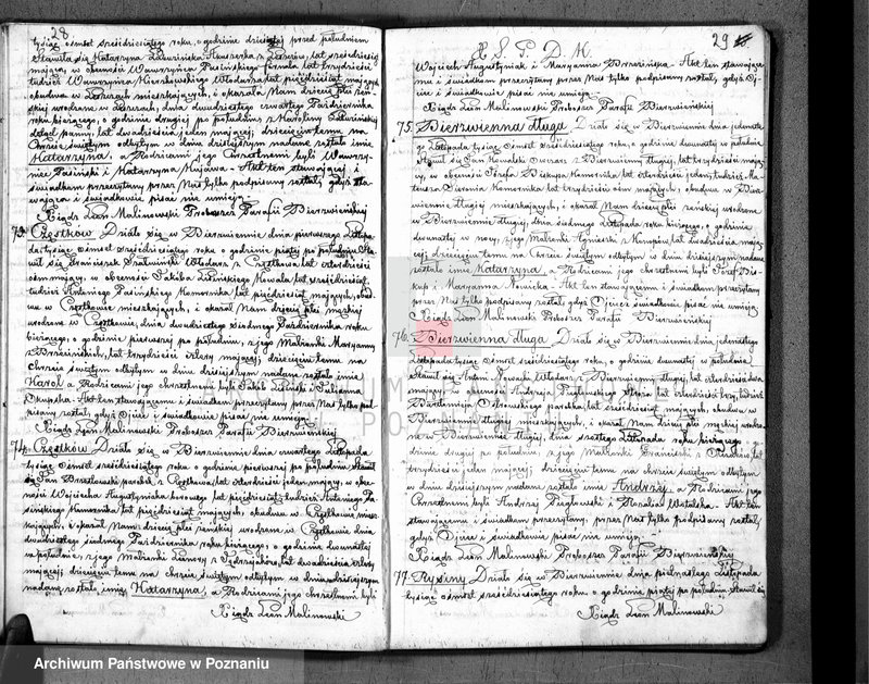 Obraz 16 z jednostki "Akta urodzonych, zaślubionych i zmarłych"