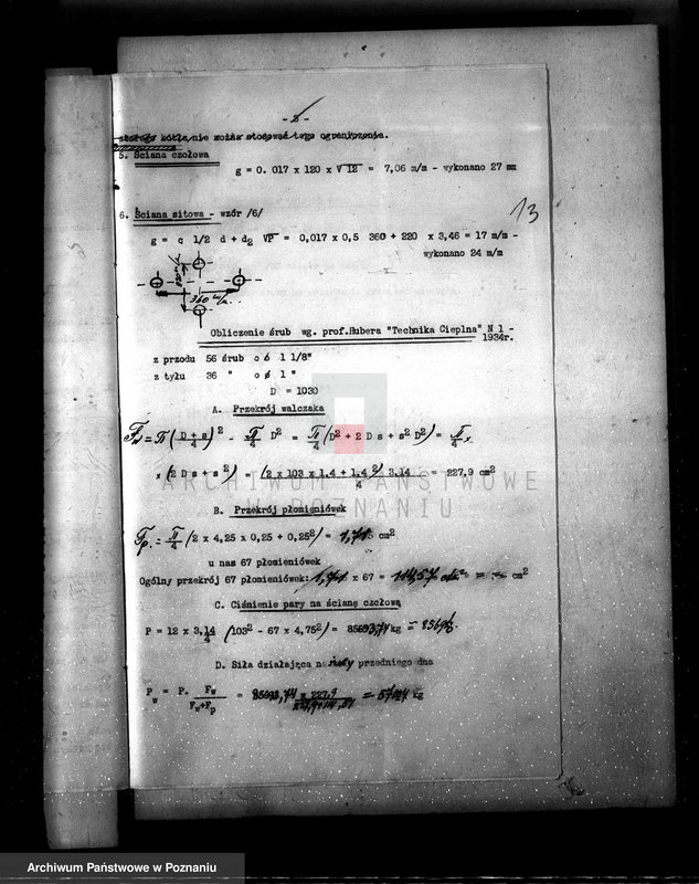 Obraz 16 z jednostki "Młyn parowy w Jasieniu pow. kościański własność M. Klupiec nr woj. kotła 3660"