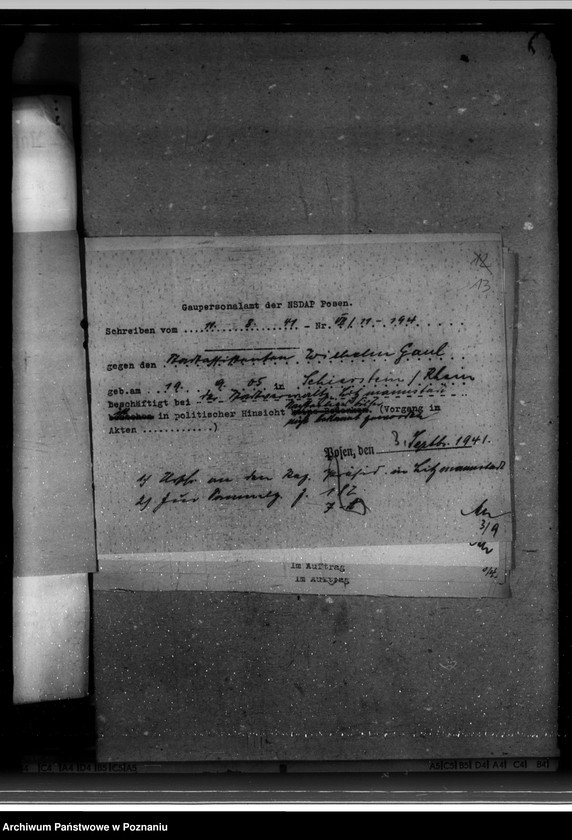 Obraz 17 z jednostki "Politische Beurteilungen der Angestellten"