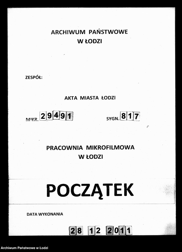 Obraz 1 z jednostki "Akta tyczące się przesiedleń"