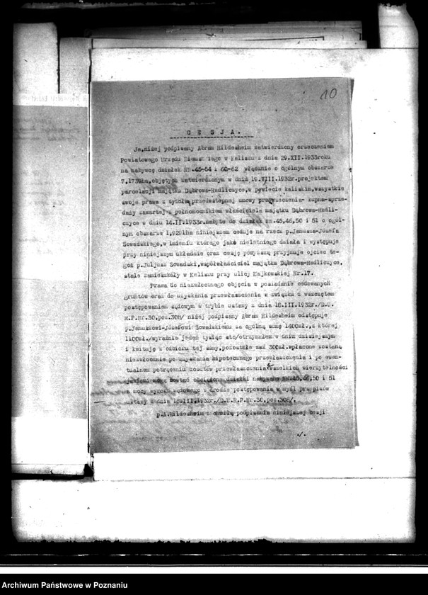 image.from.unit.number "Przewłaszczenie parcel z majątku Dąbrówka-Radliczyce powiatu kaliskiego"