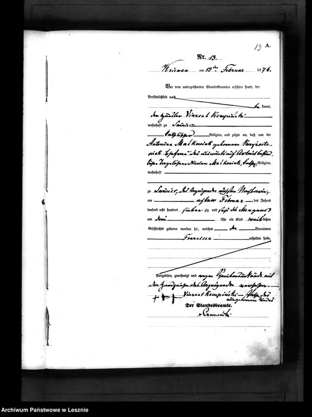 Obraz 16 z jednostki "[Księga urodzeń - wieś]"