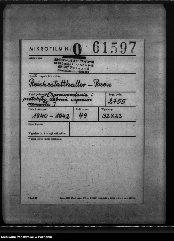 Obraz 2 z jednostki "Sprawozdania i protokoły zebrań w sprawie rzemiosła"