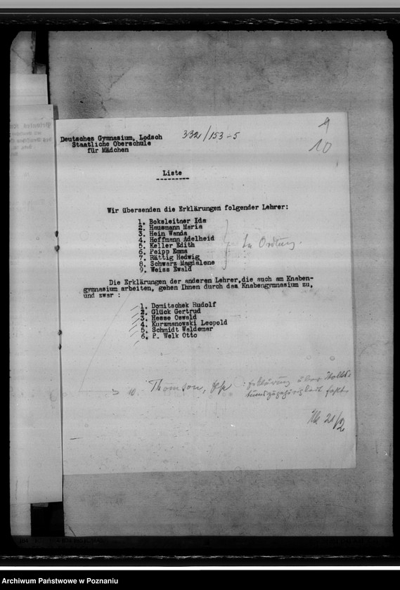 Obraz 14 z jednostki "Oberschule für Mädchen zu Lodz"