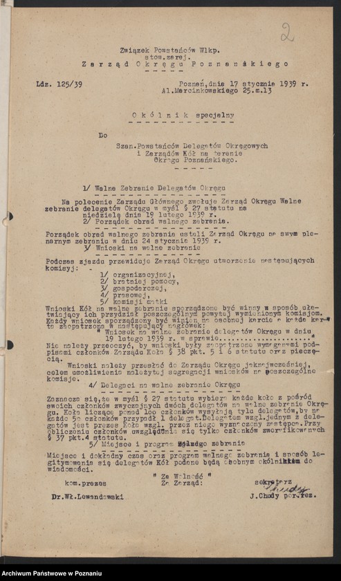 image.from.unit.number "Walny Zjazd Okręgu 19.II.1939."
