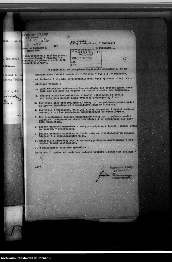 Obraz 9 z jednostki "Zatwierdzenie wytwórni musztardy H. Jarosz Poznań"