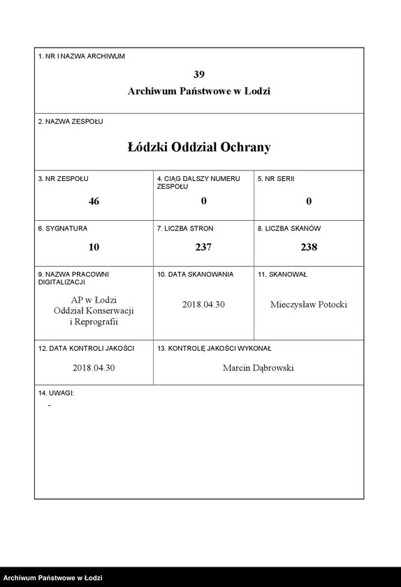 Obraz 1 z jednostki "[Protokoły przesłuchań osób podejrzanych o przynależność do PPS - Frakcja Rewolucyjna aresztowanych w Łodzi]"