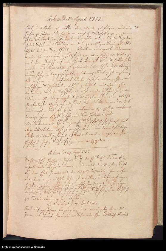 image.from.unit.number "Acta coram officio […] Johannis Wahl Praeconsulis ac Praesidis cuius vices gessit […] Praeconsul Nathanael Godofredus Ferber [15.III.1752-12.III.1753] […] Praesidis ac Fisci Administratoris [19.IV.1752-6.III.1753] /2 indeksy/"