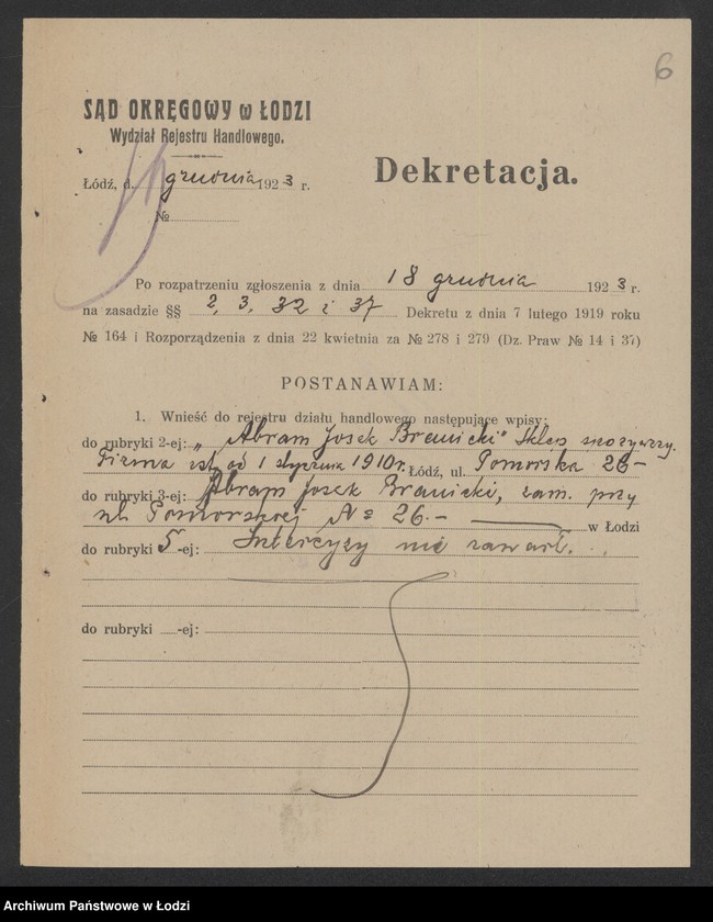 Obraz 8 z jednostki "Abram Josek Branicki – sklep spożywczy"