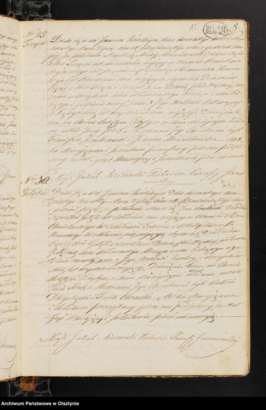 image.from.unit.number "Duplikat Parafii Janowieckiej Składający się z 3-ch Oddziałow to jest z Akt Urodzeń, Zejść i Zaślubień z Roku 1850"