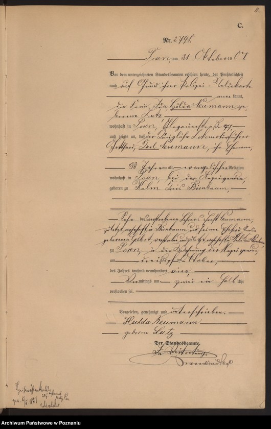 Obraz 13 z jednostki "Księga miejscowa zgonów tom VI"