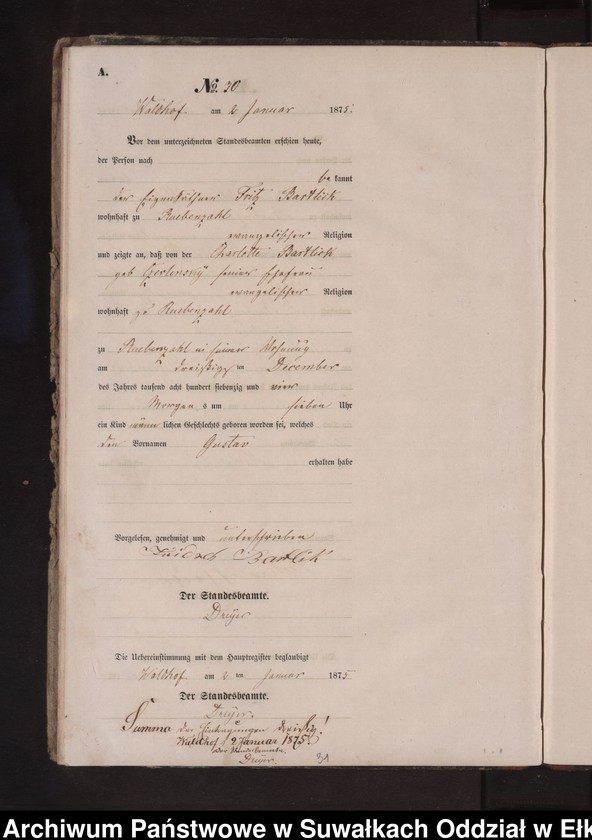 image.from.unit.number "Geburts-Neben-Register des Preussischen Standes-Amtes Orlen Kreis Loetzen"