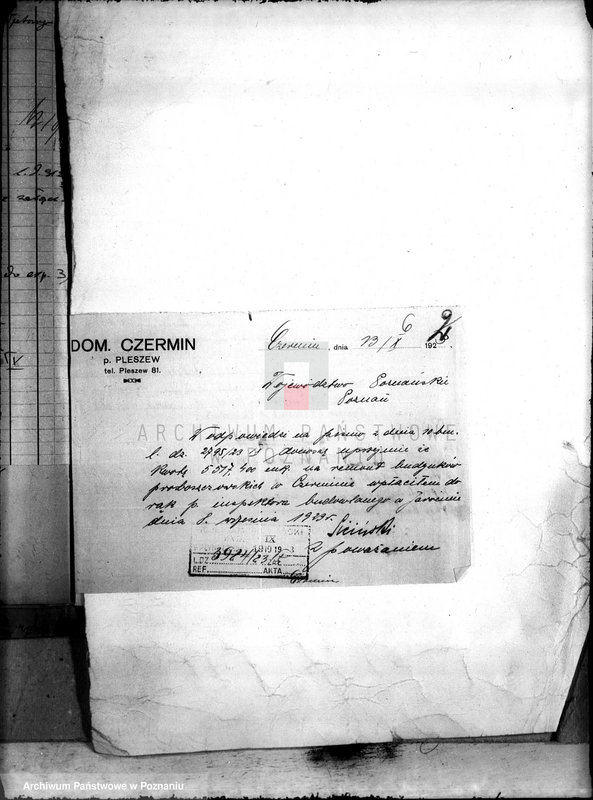 Obraz 10 z jednostki "/Sprawy patronatu domeny Czermin nad kościołem w Czerminie/"