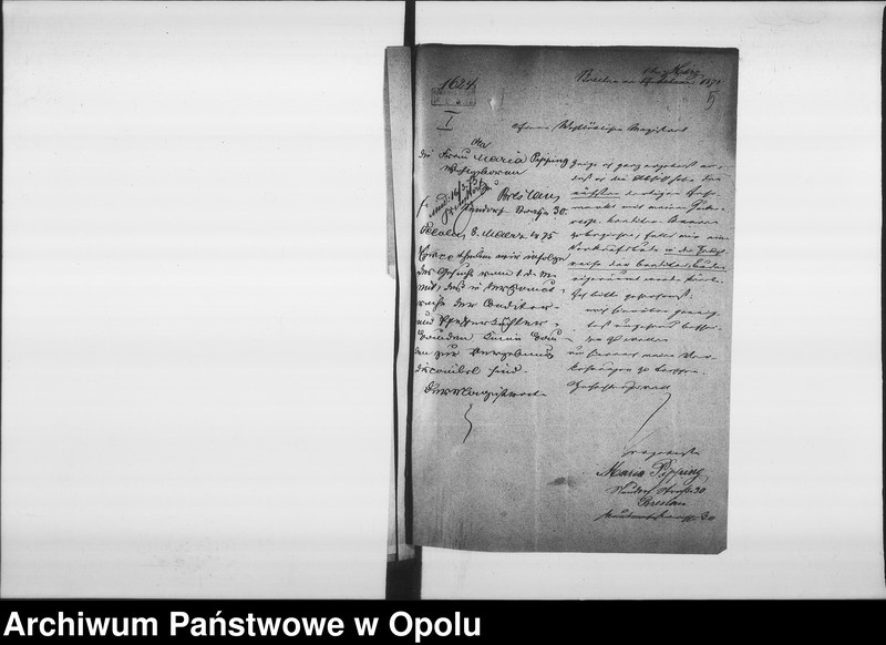 Obraz 9 z jednostki "Acta des Magistrats zu Oppeln betreffend die Regulirung der Jahrmarkt Bauden. Vol. I"