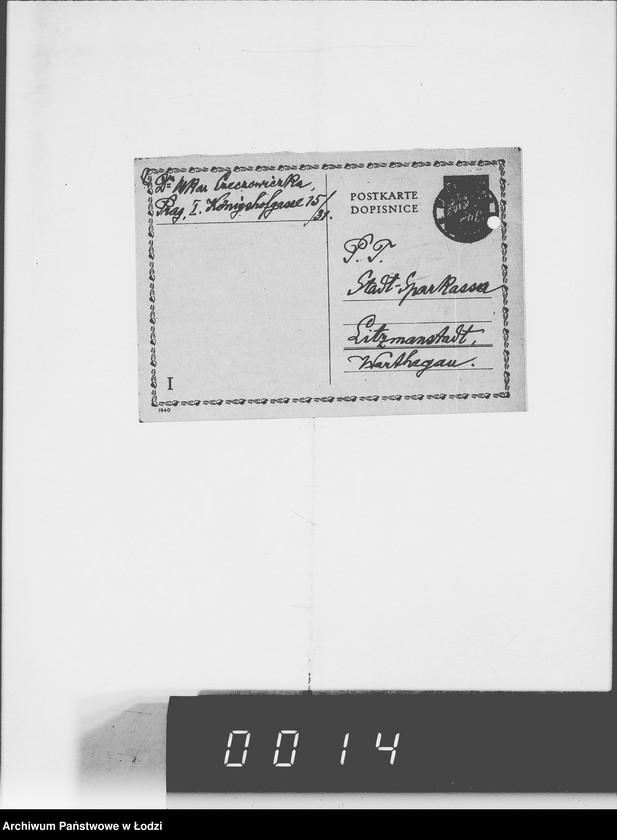 Obraz 12 z jednostki "Betr.Korrespondenz Buchhaltung mit dem Ä[ltesten] d[er] J[uden] Nr.801-1200"