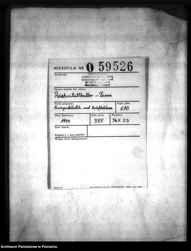 Obraz 2 z jednostki "Kriegsstatistik und Kräftebilanz"