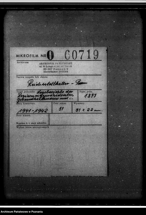 Obraz 1 z jednostki "Lageberichte der Regierungspräsidenten, Gesundheitswesen und Volkspflege"