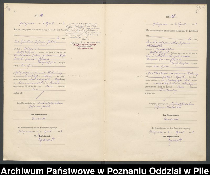 Obraz 20 z jednostki "Księga urodzeń"