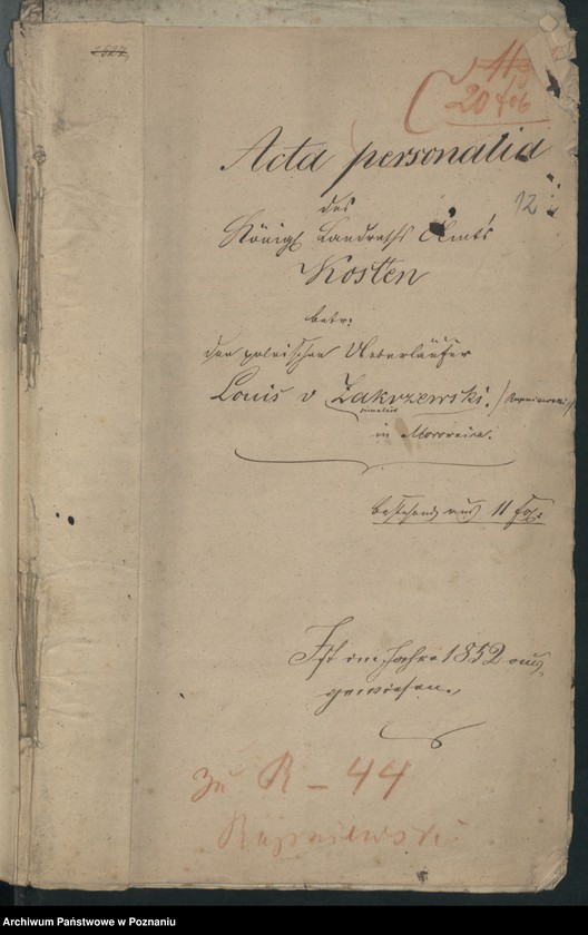 Obraz 19 z jednostki "A. betr. Ludwig Runiewski alias von Zakrzewski"