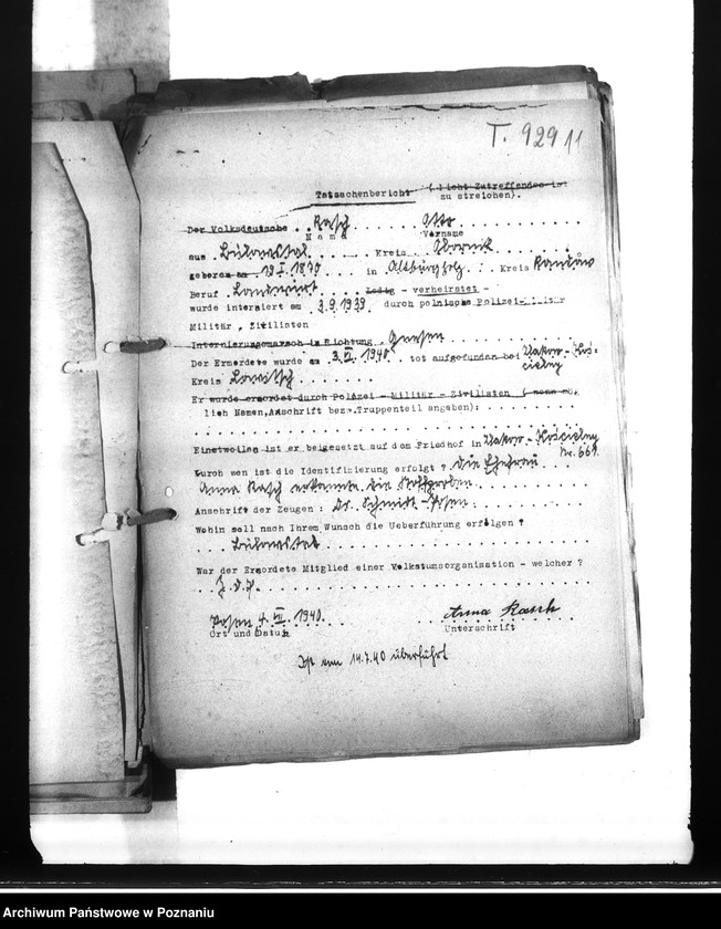 Obraz 15 z jednostki "Wykazy miejscowych Niemców, którzy zginęli w 1939 roku Q - R"