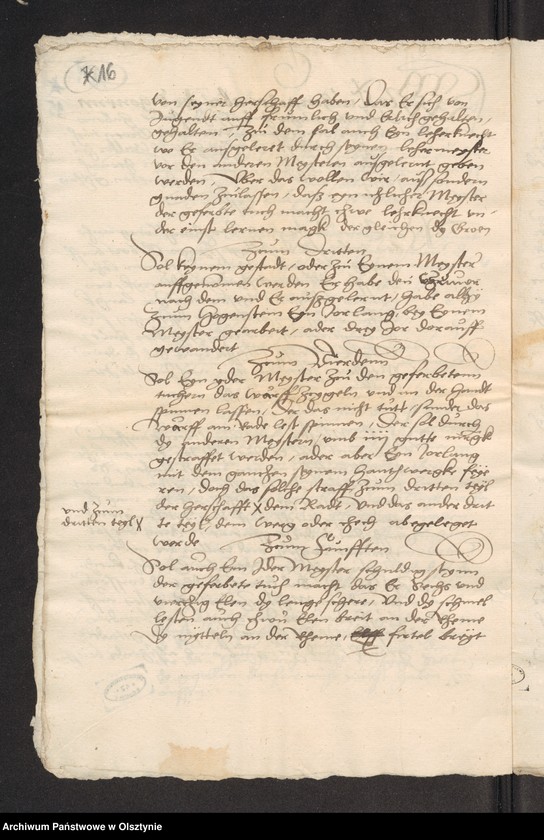 image.from.unit.number "Hohenstein [ Olsztynek].Tuchmacher. Gewerksrolle (darin n. Rolle v. [von] J. [Jahre] 1439)"