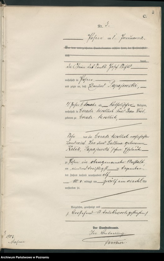 Obraz 5 z jednostki "Księga miejscowa zgonów tom I [Rejestr główny zgonów]"