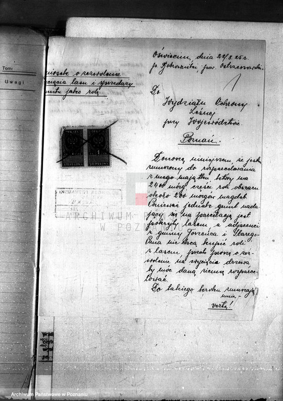 Obraz 5 z jednostki "Nadzór nad gospodarką w lasach majętności Oświęcim powiat kępiński"