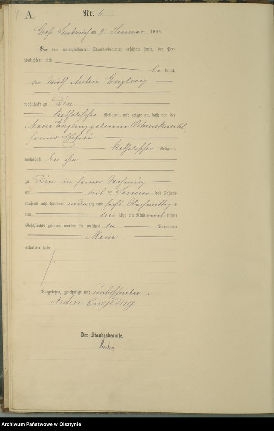 image.from.unit.number "Geburts-Haupt-Register Nr 1 - 121"